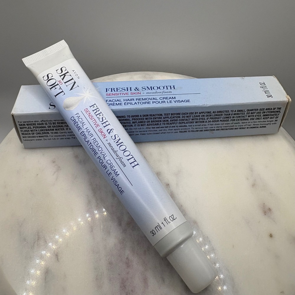 Avon Skin So Soft Fresh & Smooth Facial Hair Remover Cream NIB